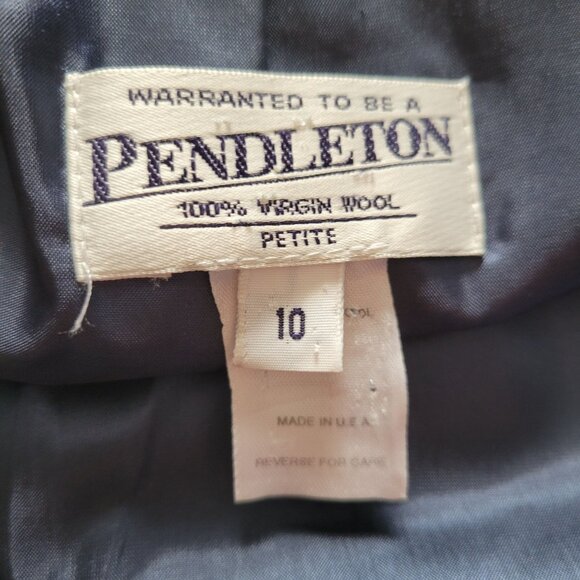 Pendleton Womens Petite Wool Blazer Jacket Charcoal Gray Button Front Size 10 - Picture 4 of 7